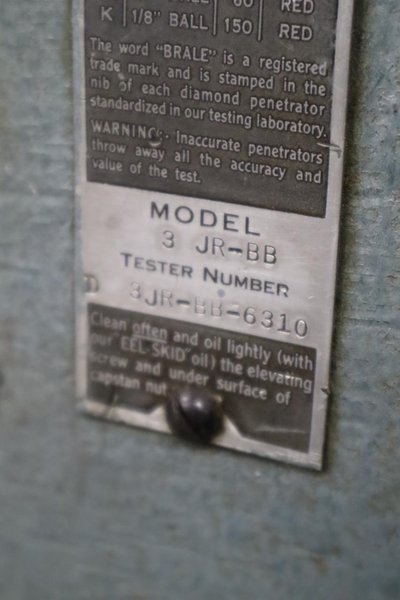 Wilson Model 3 JR-BB Rockwell Hardness Tester- Auction Item