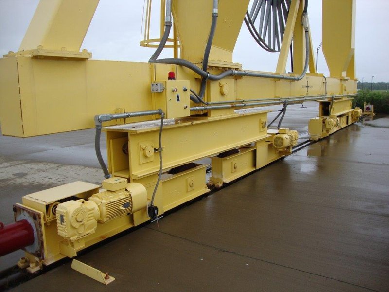 80/40 TON X 195' X 59' LIFT NORTH AMERICAN IND DOUBLE LEG ROLLING GANTRY CRANE: STOCK #14494