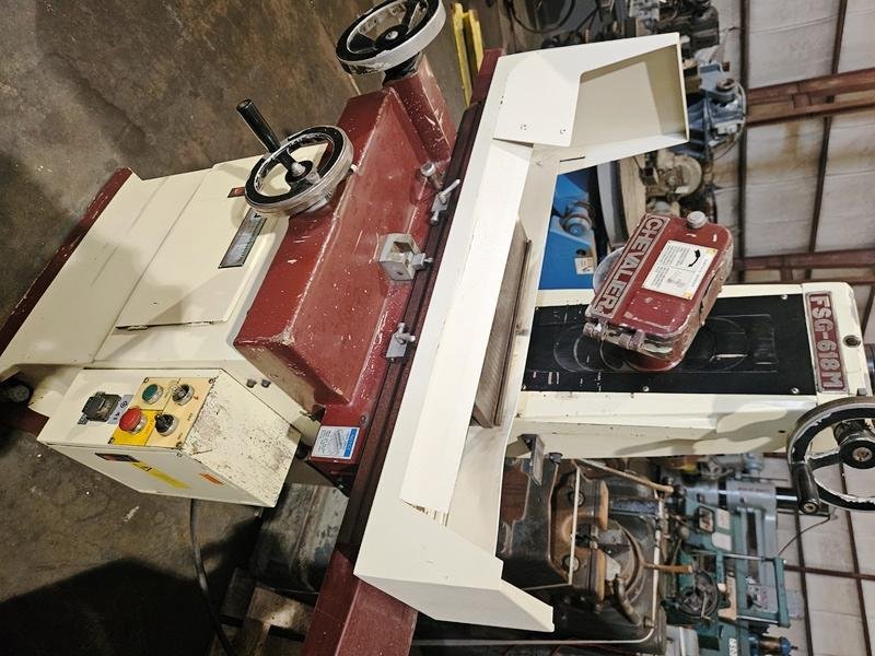 6" X 18" CHEVALIER FSG-618M HAND FEED SURACE GRINDER with Roller Bearing Table