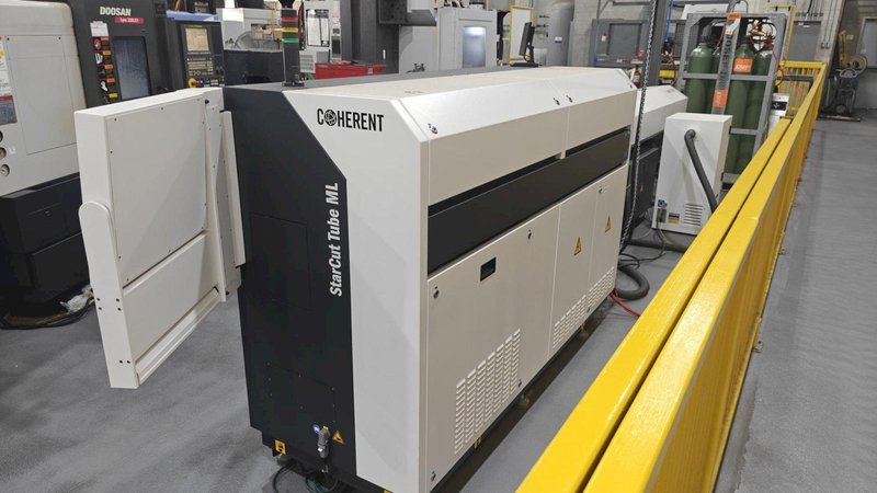 150 Watt Coherent StarCut Tube ML Precision Fiber Laser Tube Cutting System, 2024 – 150W StarFiber 150P, FMB Turbo 2-20 P Bar Loader, Fume Extraction