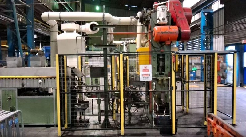 100 TON WILKINS &amp; MITCHELL HOT FORGING PRESS W/ SUB PRESS