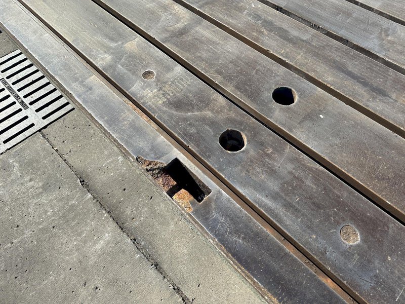 80" X 157" X 13" G &amp; L T SLOTTED FLOOR PLATE:  STOCK #76803