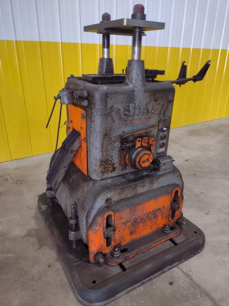 12 TON TISHKEN 2 POST MECHANICAL CUTOFF PRESS: STOCK #20520