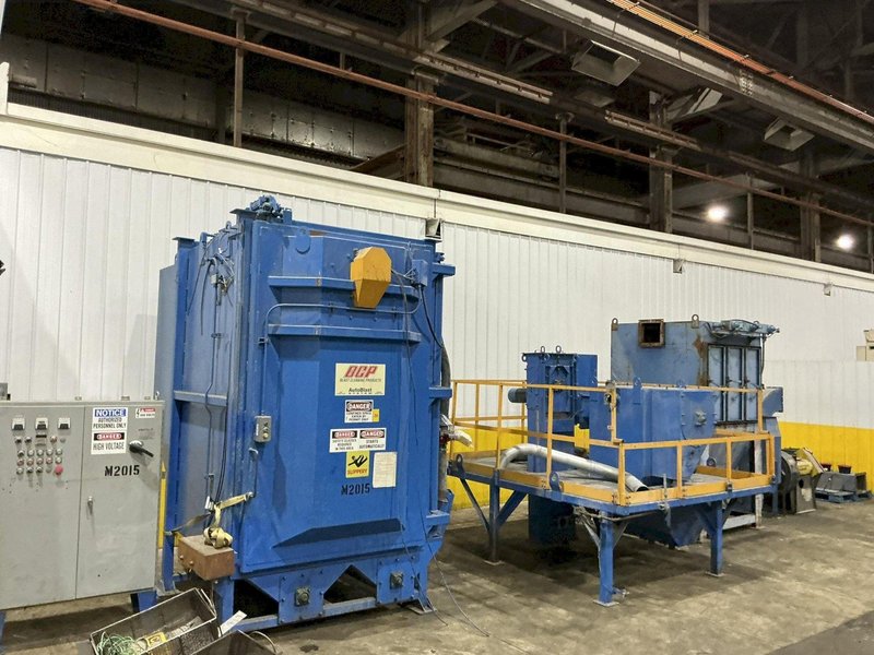 60" x 60" BCP MODEL #A4-9479 SPINNER HANGER SHOT BLAST MACHINE, NEW 1999: YOBRO #26149