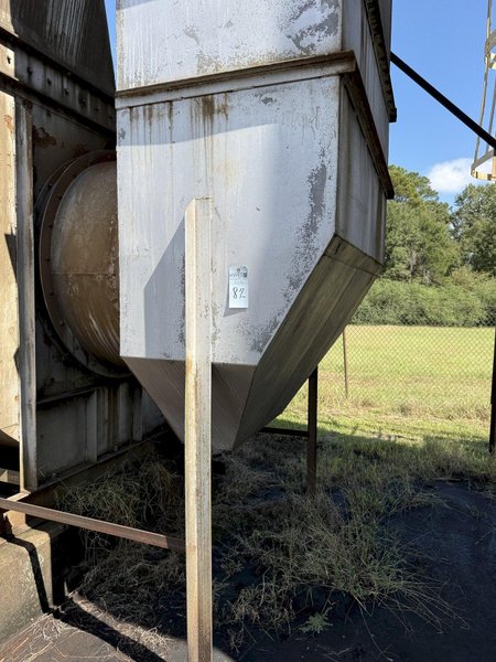 round dust collector with New York size 49PLR blower and 150 hp motor and controls and drop out