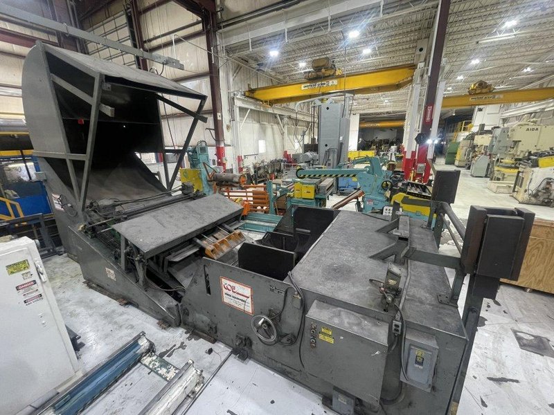 20,000 lbs. x 72 inch USED COE PRESS EQUIPMENT COIL CRADLE STRAIGHTENER FOR SALE, MODEL# CPCC-20072