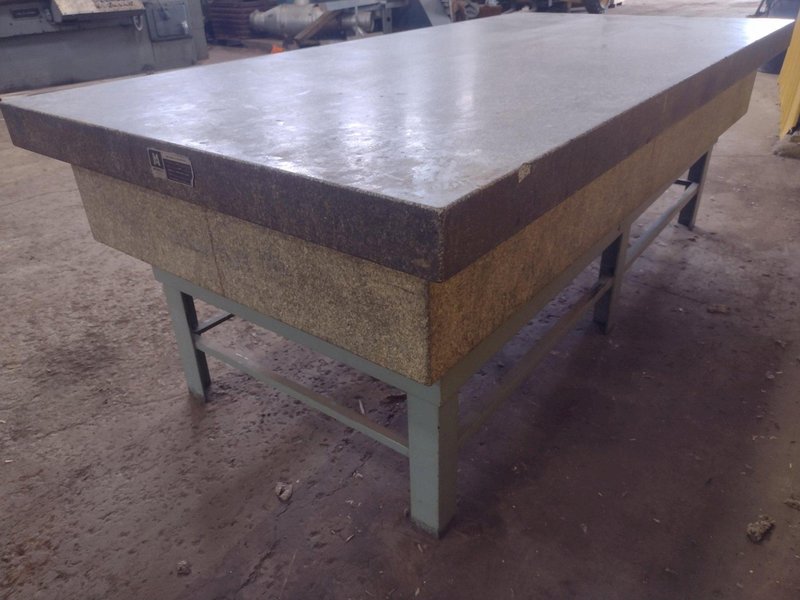 8' X 4' X 14" MITCHELL PRECISION LAYOUT INSPECTION GRANITE TABLE: STOCK #23805