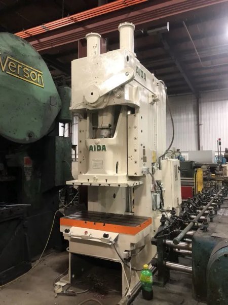 AIDA 165 TON OBI PUNCH PRESS, STOCK# 13928T