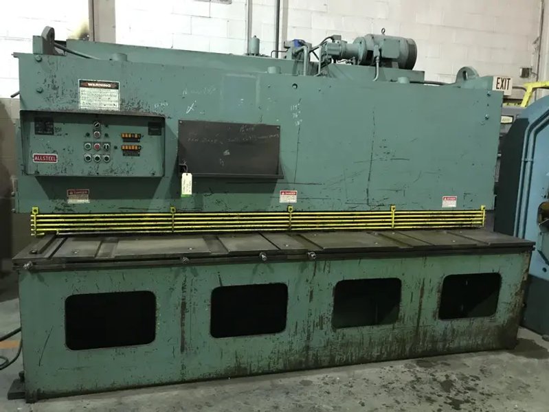 USED ALLSTEEL HYDRAULIC SHEAR Model 1/4”x10’, YEAR: 1981