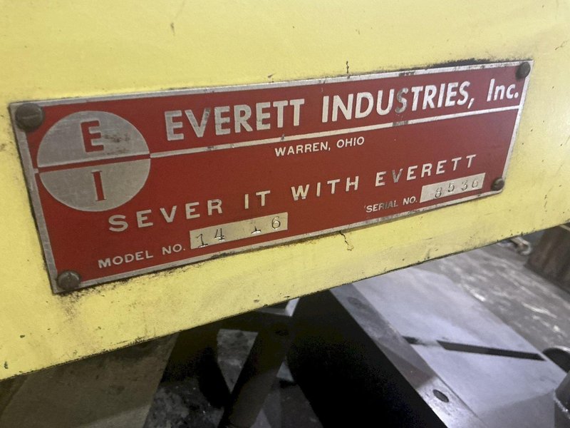 16" BLADE X 7.5 HP EVERETT MODEL #1416 ABRASIVE FRICTION CUT OFF SAW: YOBRO 26352