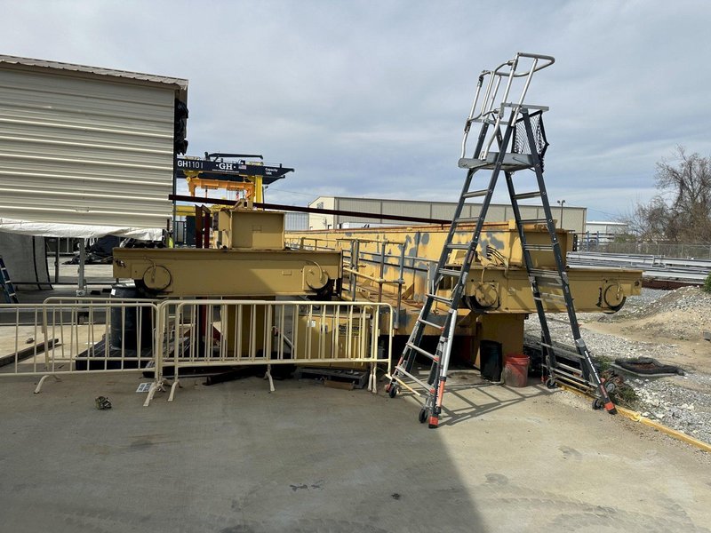 75 TON X 103'6" SPAN P&amp;H CRANE GIRDERS WITH END TRUCKS. STOCK # 1226624