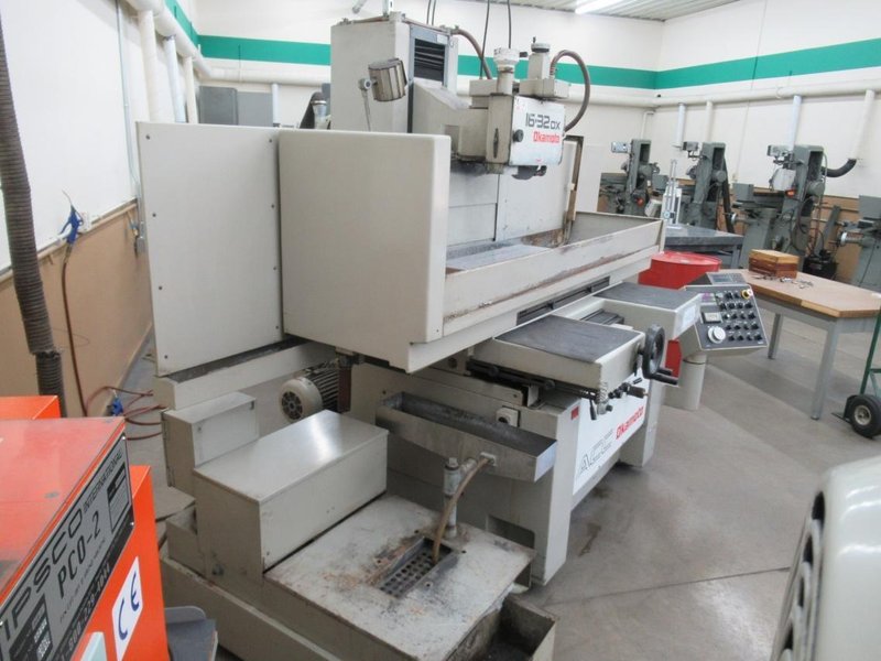 Okamoto ACC-16-32DX 3-Axis Hydraulic Surface Grinder with Incremental Down Feed. 16"x32" Chuck, Coolant System with Paper Filtration- Auction Item