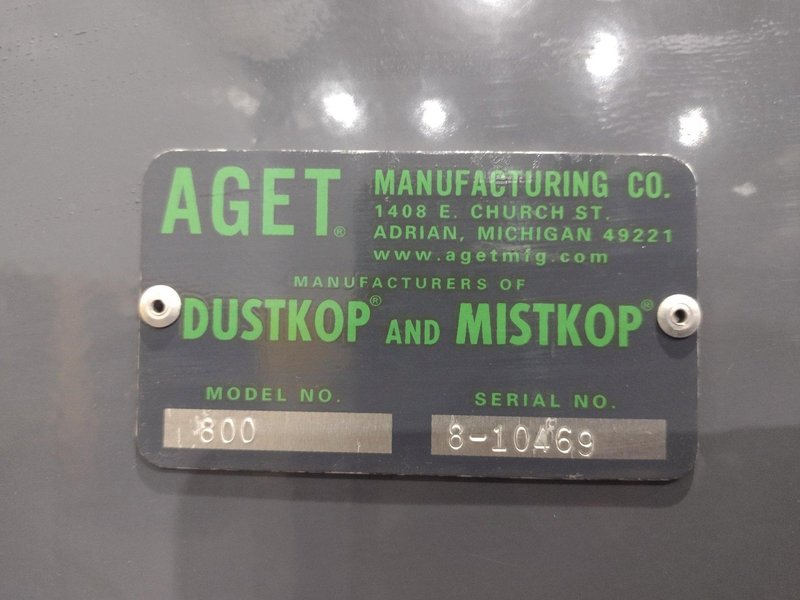 3/4 HP AGET DUSTKOP MODEL #800 DUST COLLECTOR: STOCK #22584