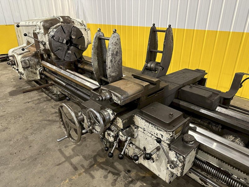 32" X 168" AMERICAN PACEMAKER HEAVY DUTY ENGINE LATHE, 3" HOLE: STOCK #20075