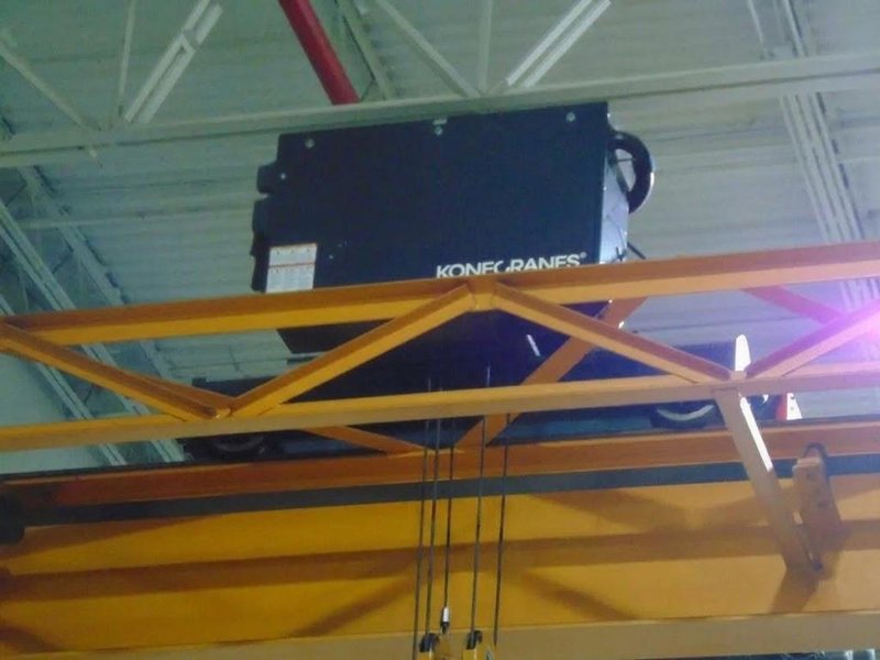 15 TON x 40' ABELL HOWE OVERHEAD BRIDGE CRANE, WITH 15 TON KONE CRANE HOIST: YOBRO #26374