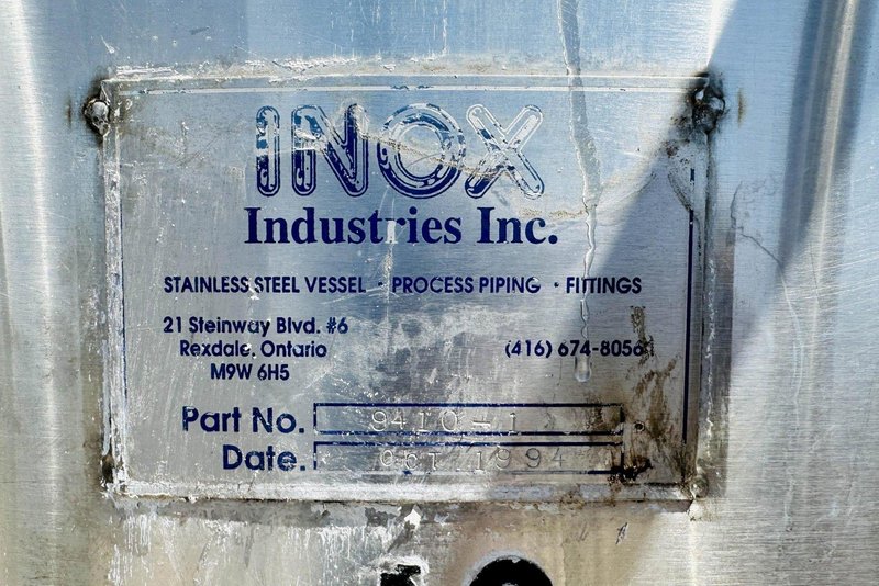 INOX Industries Inc.  |  S.S. V-Bottom Storage Tank / Vessel
