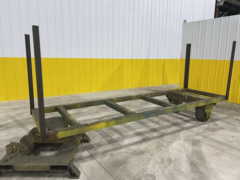 10,000 LBS X 12' HEAVY DUTY MOBILE TRANSFER CART WITH FORK POCKETS: STOCK #20243