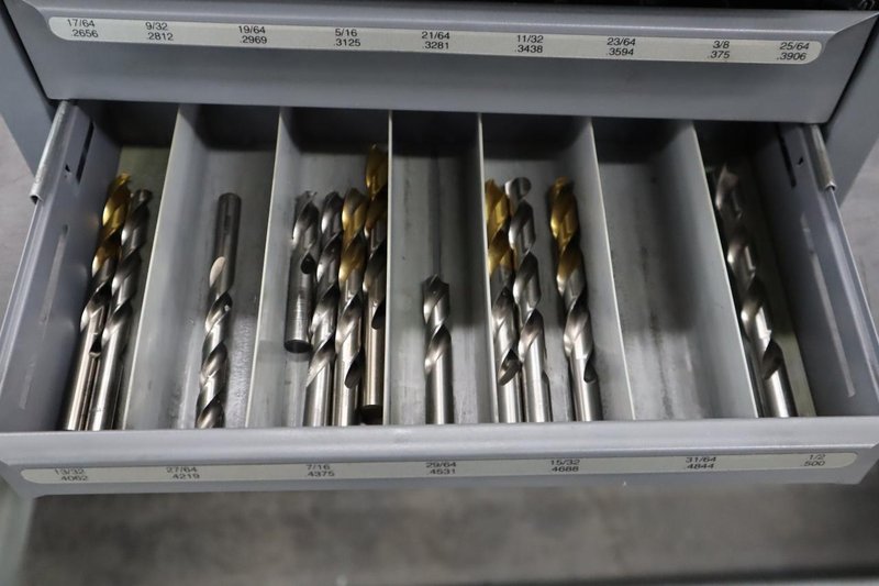 Huot Drill Index, Fractional Drills - 3 Drawer- Auction Item
