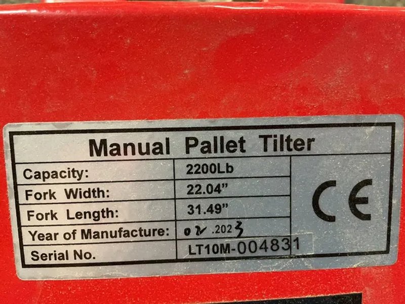 Dayton  2200lbs  Manual Pallet Tilter  - 33w285