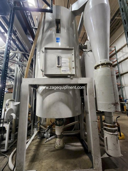 Matsui Used DMZ-1400 Material Dryer, 2,100 lbs/hr, Hopper Capacity 4,250 lbs., 460V, Yr. 2000