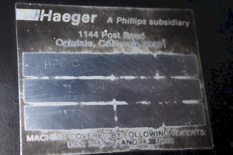 6 TON HAEGER HP6-C HARDWARE INSERTION PRESS, 8" STROKE, 18" THROAT