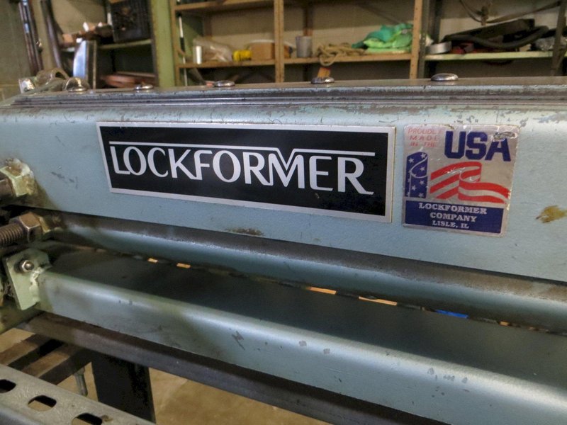 22 Ga. x 4 ft Roper Whitney Connecticut Bench Brake and 18" Lockformer Manual Cleatbender - Steel Stand made by previous Owner