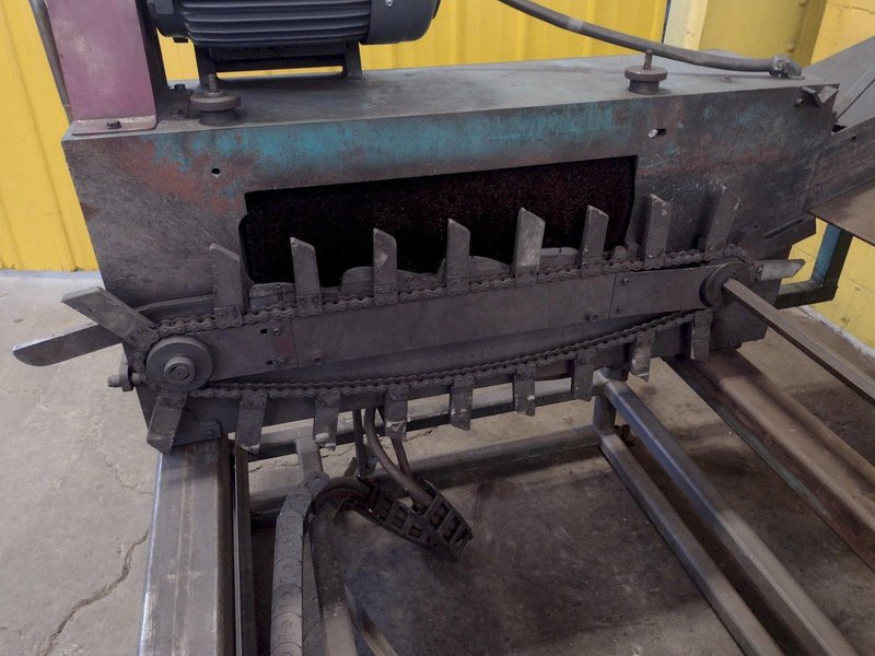 3" x 12' BUCKEYE MFG MODEL #56-98326 TUBE &amp; PIPE ROTARY BRUSH DEBURRING MACHINE: STOCK #16173