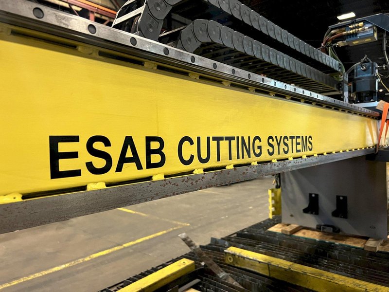 5' 6" x 21'6" ESAB MODEL #COMBIREX DX3000 GANTRY STYLE PLASMA CUTTING MACHINE: STOCK #16510