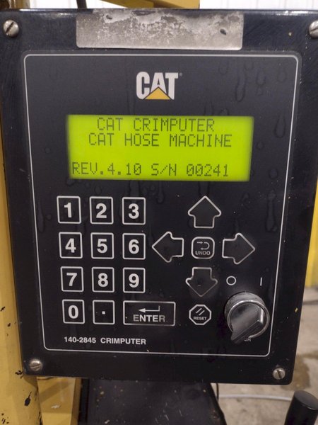 CAT CRIMPUTER HOSE CRIMPER &amp; COUPLING PRESS , WITH TOOLING DIES &amp; ENERPAC HYDRAULIC UNIT: YOBRO #24865