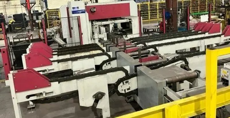 USED BEHRINGER 17.3" X 17.3" DUAL POST FULLY AUTOMATIC HI-PERFORMANCE PRODUCTION CUTTING BANDSAWING SYSTEM MODEL HBM 440A, Year: 2019