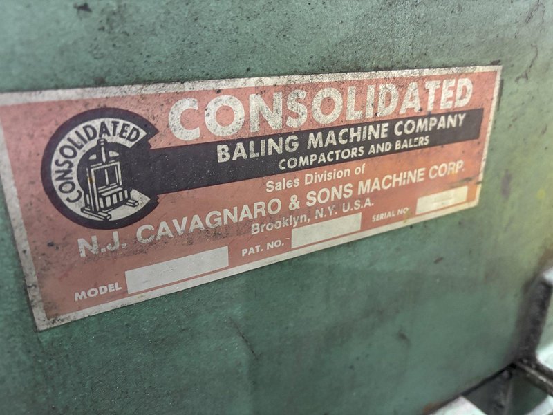 10 HP CONSOLIDATED SCRAP METAL BALER COMPACTOR