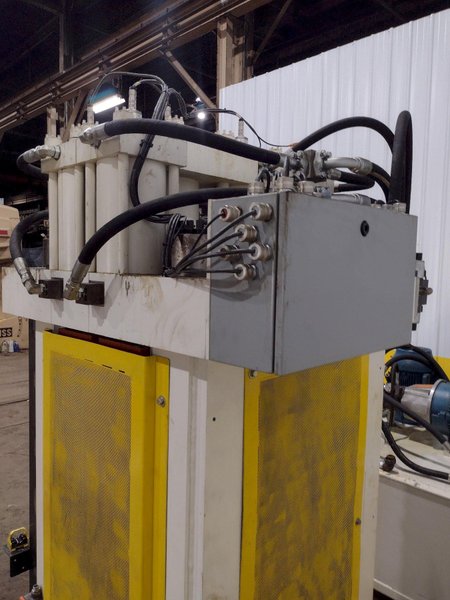 200 TON AMD 4-POST TIE-ROD FRAME HEAVY DUTY HYDRAULIC PRESS &amp; MULTI-PRESSURE HYDRAULIC UNIT: STOCK #19452
