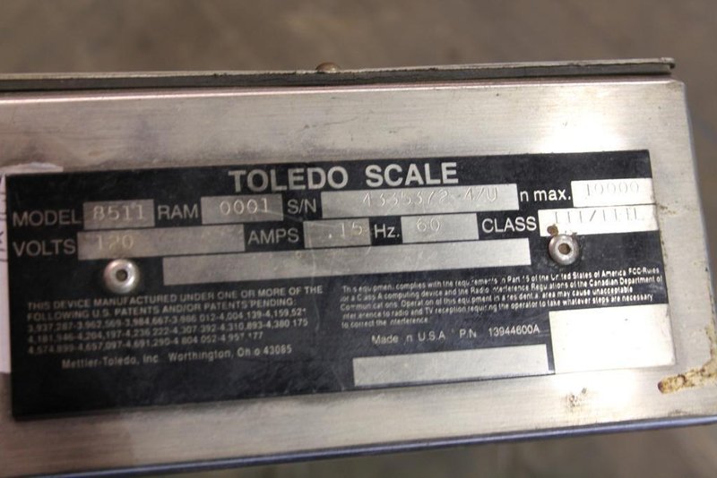 10,000 LBS TOLEDO DIGITAL SCALE: STOCK #59889