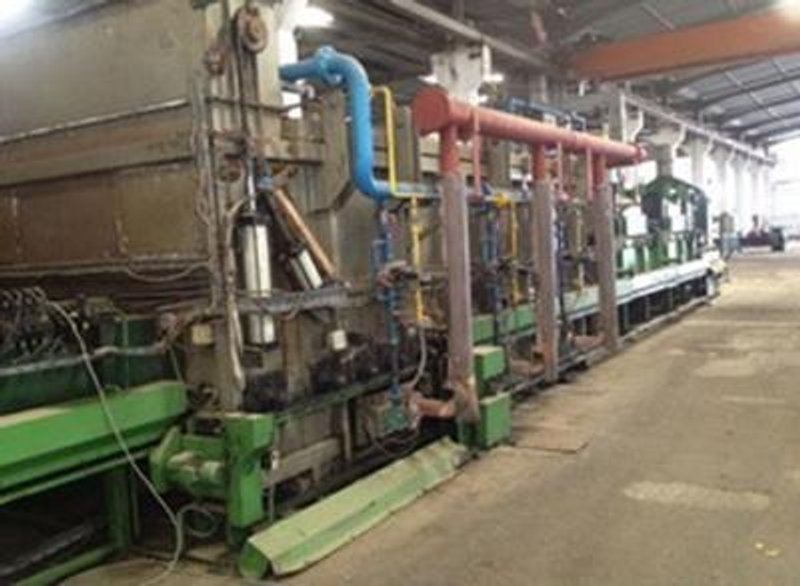 57"W., 16"H., 57"L., RIPOCHE, ROLLER HEARTH ANNEALING FURNACE, 3 ZONE