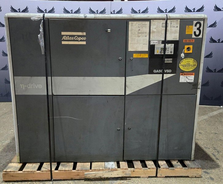 ATLAS COPCO GA 50 VSD 50 kW / 67 HP Rotary Screw Compressor USED
