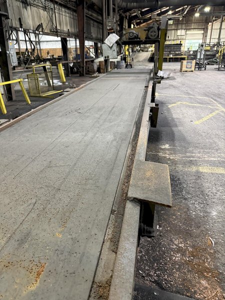 36" x approx. 40' flat belt conveyor with drive