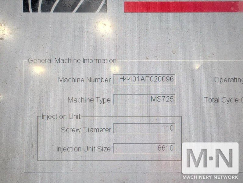 725 TON 140 OZ CINCINNATI MILACRON MODEL MS725 INJECTION MOLDING MACHINE MFG 2015 (2) AVAILABLE