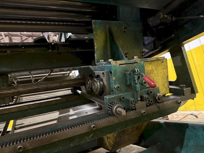 60" x 16 GAUGE IOWA PRECISION MODEL #GAF60-6 COIL SLEAR (SLITTING &amp; CUT-TO-LENGTH) LINE, WITH UNCOILERS &amp; SIDE PUNCHING / NOTCHING: YOBRO #24552
