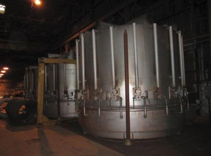 114" (2900mm)W x 110" (2800mm)H RAD-CON WIRE BELL ANNEALING FURNACE SYSTEM