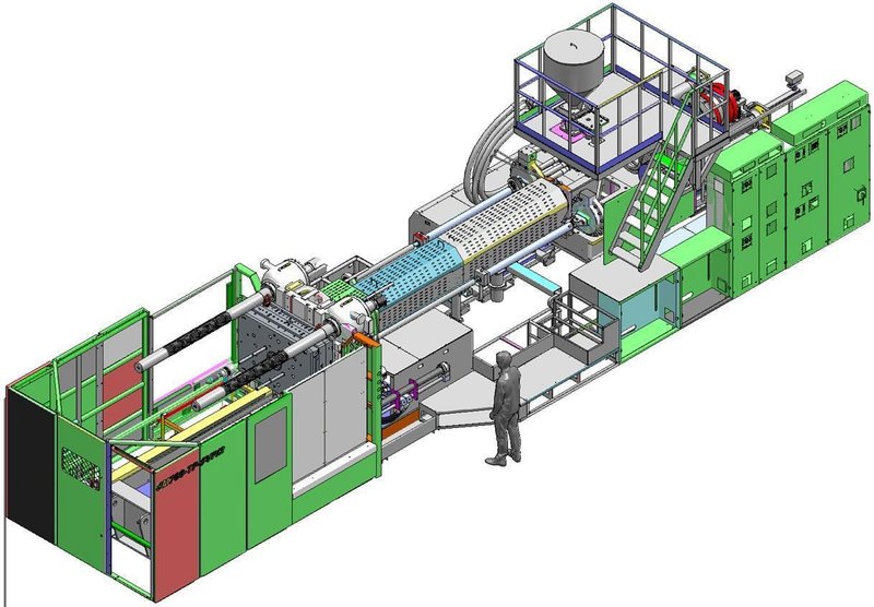 770 TON, 1,404 Oz CHEN HSONG SM700-TP-SVP/2 (D2) Plastic Injection Molding Machine, 2024 – Tie Bar Pulling System with Power Tie Bar Retraction