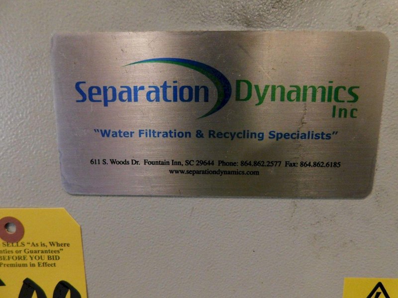 SEPARATION DYNAMICS WATER OIL SEPARATOR SYSTEM WITH TANK: STOCK #21967