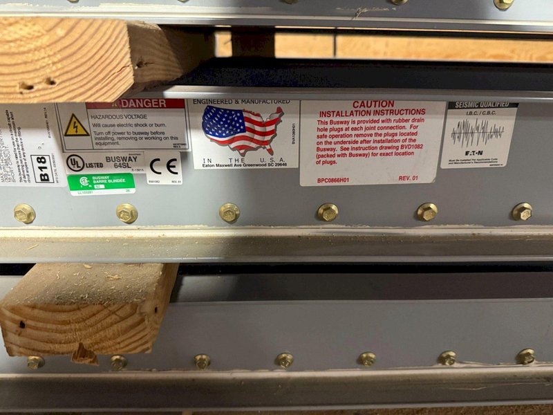 EATON 2500A POW-R-WAY III 10′ Copper Straight Length 480V, 3PH, 3G NEW
