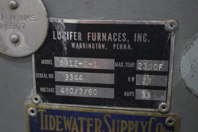 2300 DEGREE LUCIFER MODEL #DL-7022-K FURNACE:   STOCK #76439