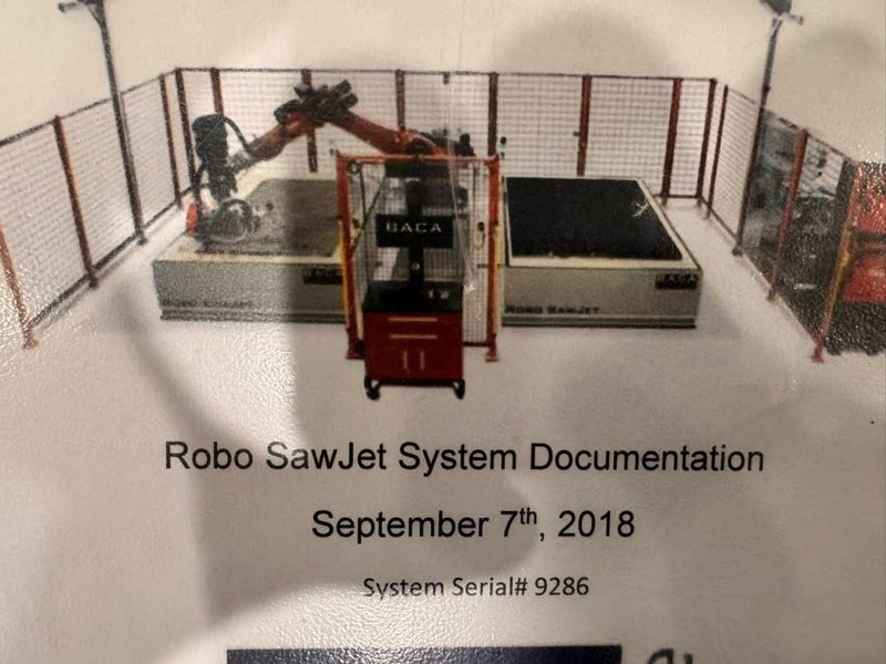 Baca Systems Dual Table Robo SawJet RSJ 202, 2019 – Kuka 6 Axis