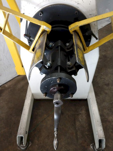 1,100 LB X 16" GSW MODEL #MHM0.5/1250SO SERVO MOTORIZED COIL REEL UNCOILER, NEW 1996: STOCK 12987