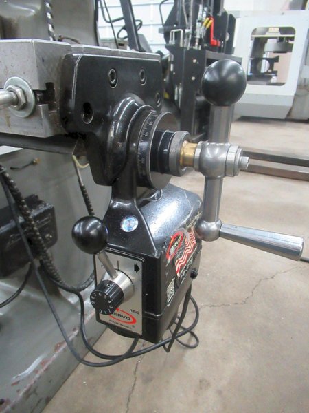Bridgeport Series I-2HP Vertical Knee Mill, 2-Axis DRO, 9" x 48" Table, X &amp; Y-Axis Power Feeds