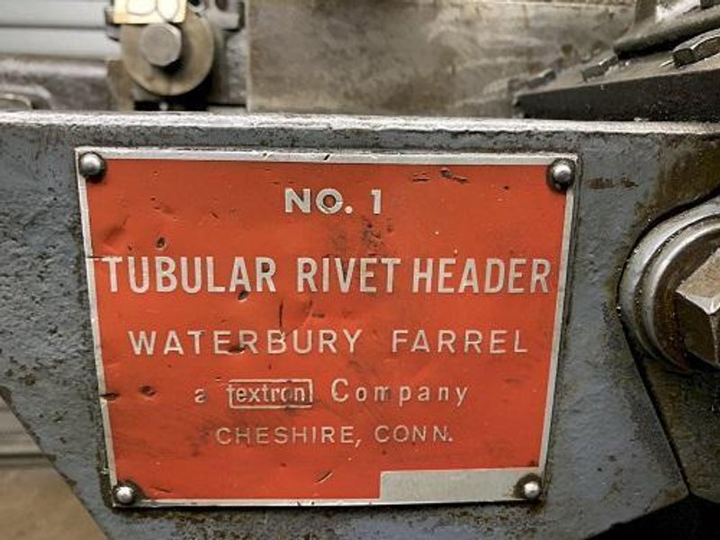 3/16" WATERBURY #1 2 DIE 4 BLOW TUBULAR RIVET HEADER