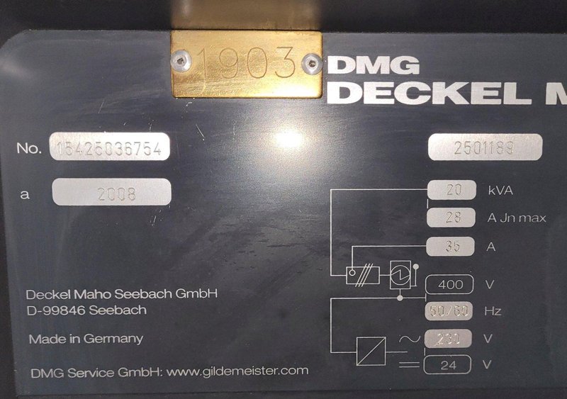 DMG Deckel Model 1035 4 Axis High Precision Vertical Machining Center
