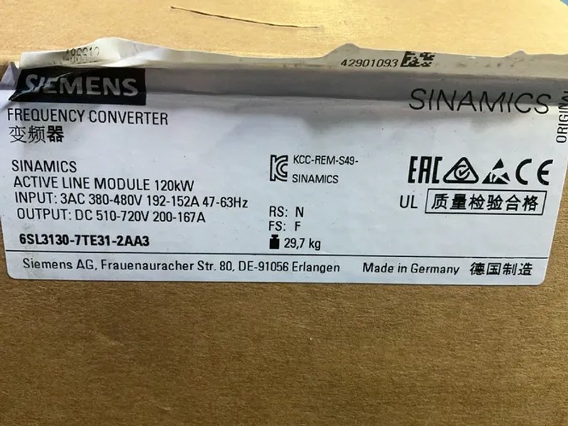Siemens  Active Line Module  - 6sl3130-7te31-2aa3
