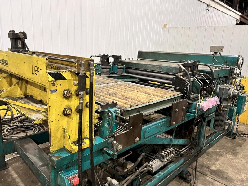 60" x 16 GAUGE IOWA PRECISION MODEL #GAF60-6 COIL SLEAR (SLITTING &amp; CUT-TO-LENGTH) LINE, WITH UNCOILERS &amp; SIDE PUNCHING / NOTCHING: YOBRO #24552